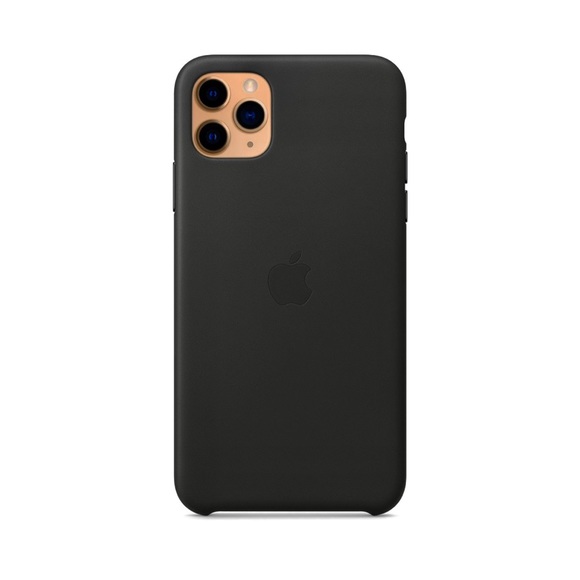 Apple iPhone 11 Pro Max Leather Case - Black - Picture 2 of 7